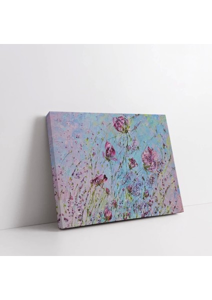 Soyut Pembe Çiçek Kanvas Tablo fiyatları