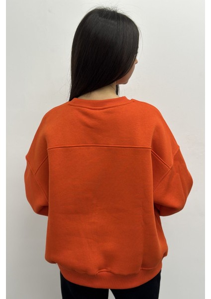 3 Iplik Köpek Motifli Nakış Işlemeli Kadın Sweatshirt fırsatları