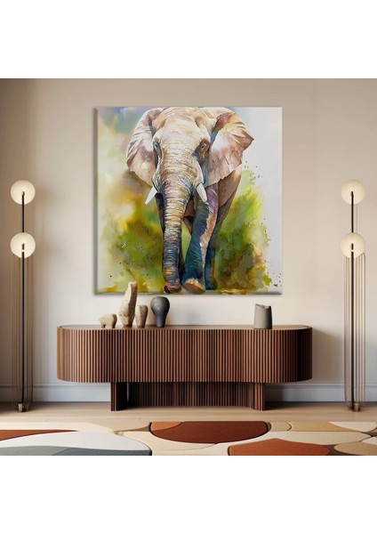 Yürüyen Fil Kanvas Tablo