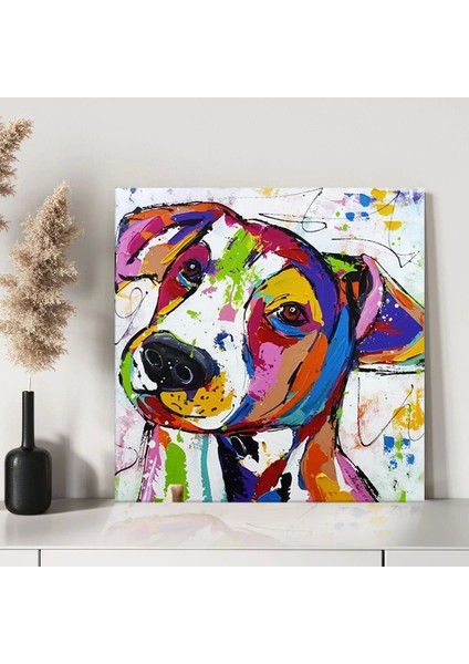 Renkli Şirin Köpek Kanvas Tablo fiyatları