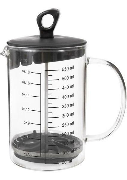 660 cc Ölçülü Borosilikat Çay & Kahve Presi