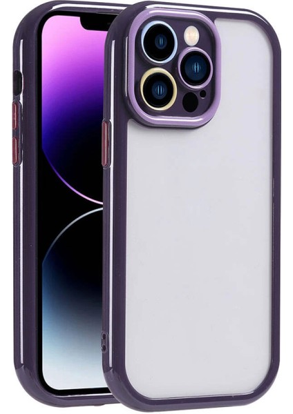 Apple iPhone 14 Pro Max Kılıf Kamera Korumalı Renkli Kenar ve Çerçeve Tasarımlı Zore Vitamin Kapak