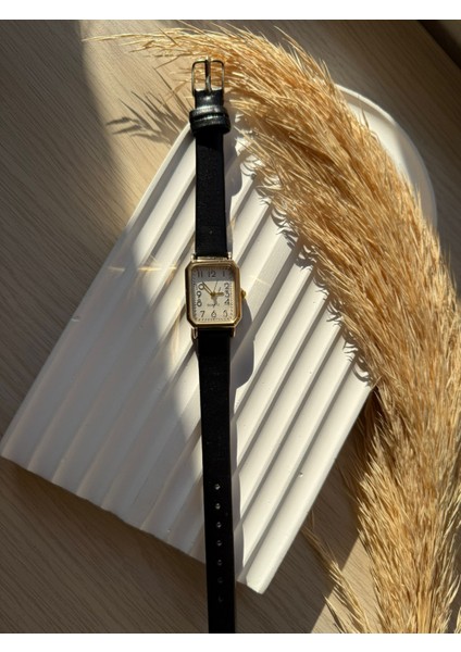 Retro Minimal Deri Kordon Vintage Kadın Kol Saati Dikdörtgen Kasa fiyatları