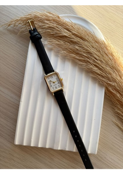 Retro Minimal Deri Kordon Vintage Kadın Kol Saati Dikdörtgen Kasa indirimleri