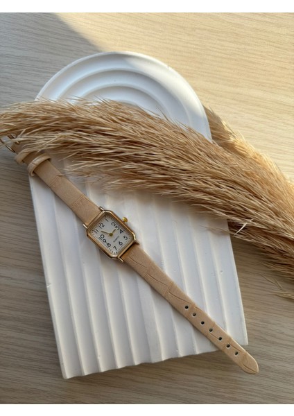 Retro Minimal Deri Kordon Vintage Kadın Kol Saati Dikdörtgen Kasa indirimleri