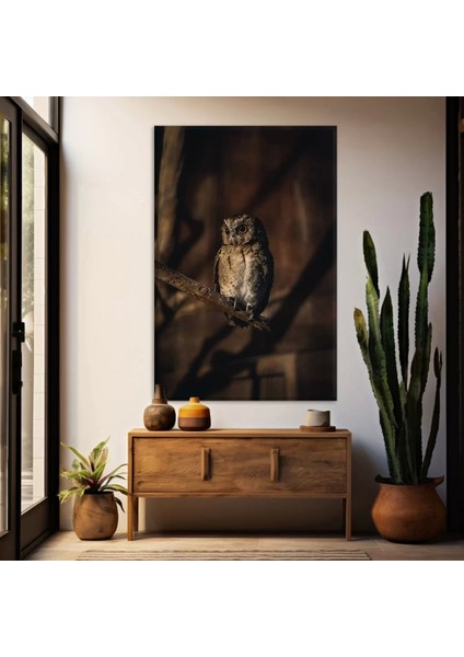 Daldaki Baykuş Kanvas Tablo