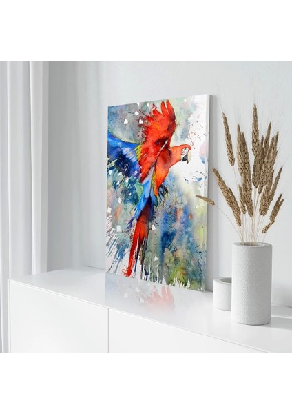 Kızıl Papağan Kanvas Tablo modelleri