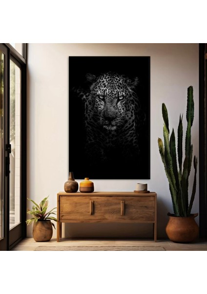 Karanlıktan Gelen Kaplan Kanvas Tablo