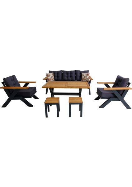 Garpatio Üçlü Ahşap Bahçe Oturma Grubu | Rehome