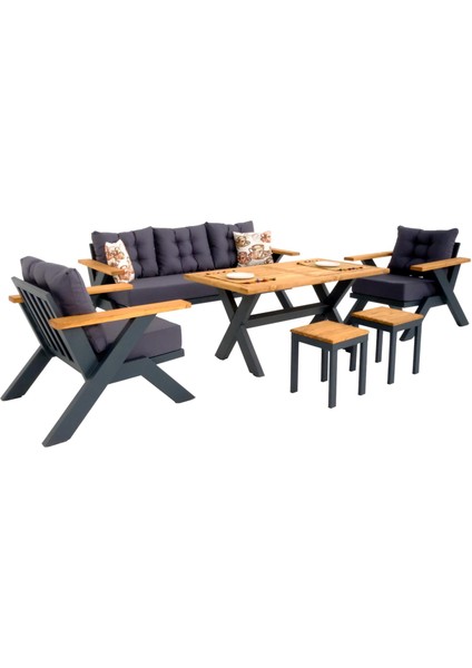 Garpatio Üçlü Ahşap Bahçe Oturma Grubu | Rehome fiyatları