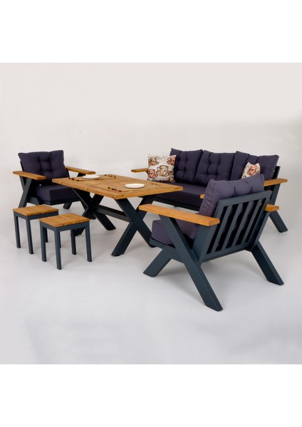 Garpatio Üçlü Ahşap Bahçe Oturma Grubu | Rehome fırsatları