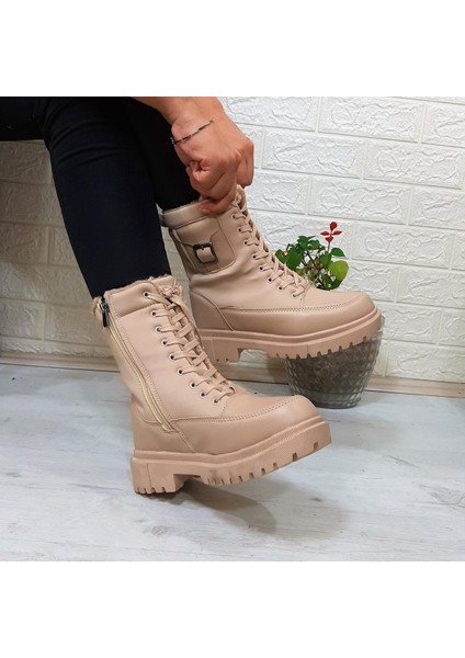 900 Viz Renk Içi Kürklü Fermuarlı Bayan Bot modelleri