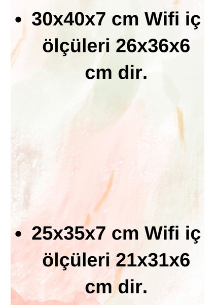 Siyah-Rose 25 x 35 x 7 cm Wifi Amblemli Duvara Asılabilir Sigorta ve Modem-Wifi Saklama Kutusu! Saklama Kutusu