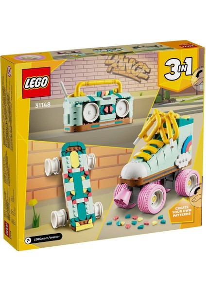 31148 LEGO Creator 3ü1 Arada Retro Paten 342 Parça +8 Yaş