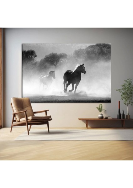 Misty Atlar Kanvas Tablo