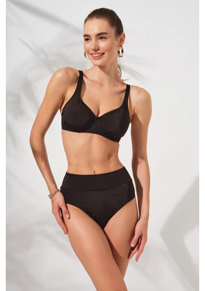 Pierre Cardin Herve Toparlayıcı Balenli Bikini Takım Siyah 231230