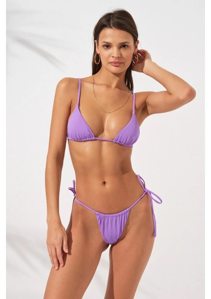 Üçgen Brazilian Bikini Takım Mor 231245