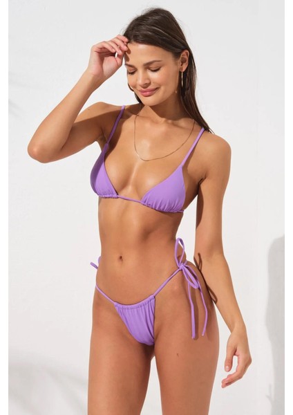 Üçgen Brazilian Bikini Takım Mor 231245 modelleri