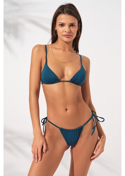 Üçgen Brazilian Bikini Takım Petrol 231245