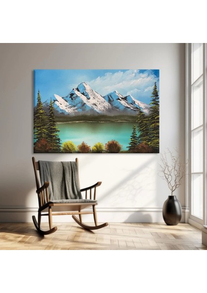 Buzul Göl Sükuneti Kanvas Tablo