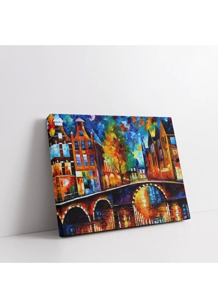 Gece Şehri Işıkları Kanvas Tablo fiyatları
