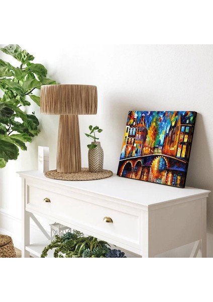 Gece Şehri Işıkları Kanvas Tablo modelleri