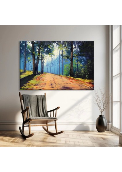 Sisli Orman Yolu Kanvas Tablo