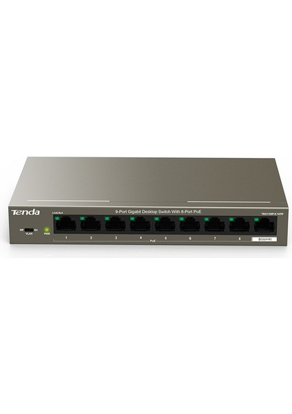 TEG1109P 9 Port 8 Port Poe+ 10-100-1000 Switch + 1 Port Uplink