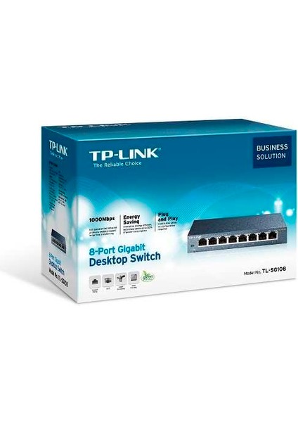 TL-SG108 8 Port 10-100-1000 Mbps Switch Çelik Kasa