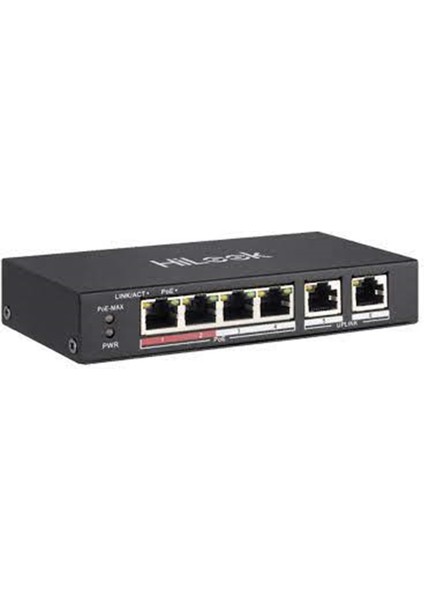 NS-0106P-35 4 Port PoE, 35W, +2 Port Megabit Uplink Switch