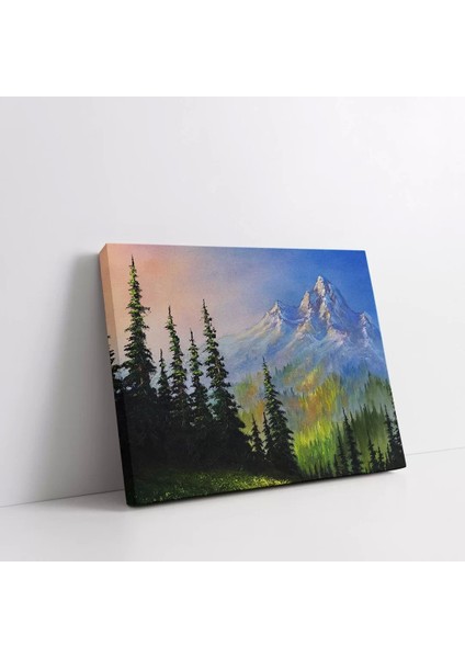 Dağların Arasındaki Yeşillik Kanvas Tablo fiyatları