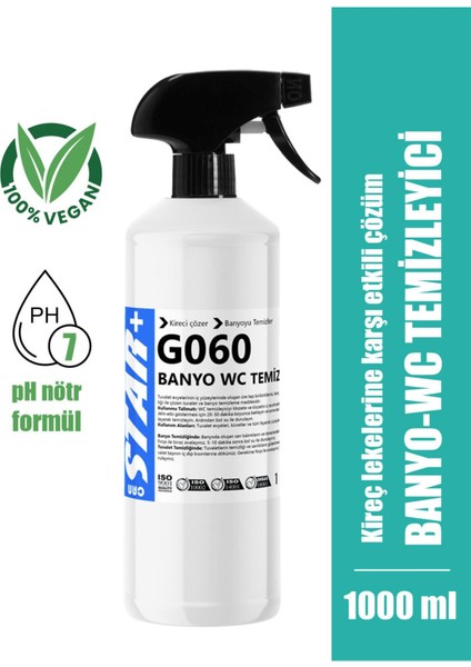 Güçlü Banyo Temizleyici ve Kireç Çözücü Sprey Mentol Kokusu 1000 ml