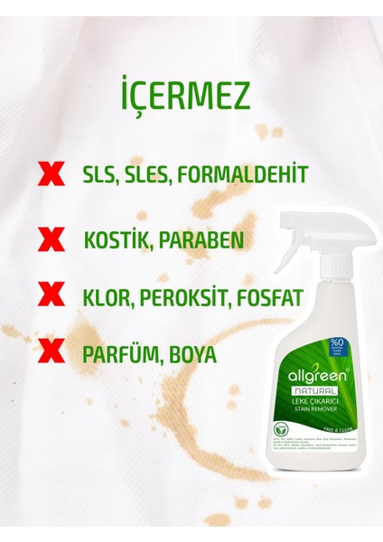 Ultra Güçlü Çok Amaçlı Bitkisel Leke Çıkarıcı Sprey 500 ml
