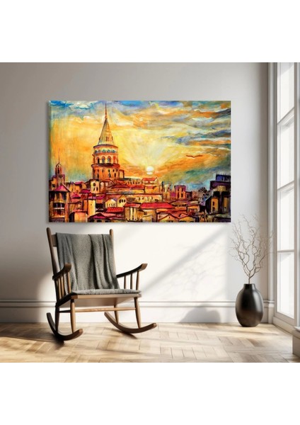 Gün Batımı Şehri Kanvas Tablo