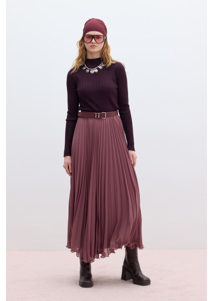 Pliseli Etek Gül Kurusu indirimleri