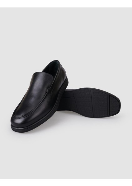 %100 Hakiki Deri Siyah Erkek Loafer