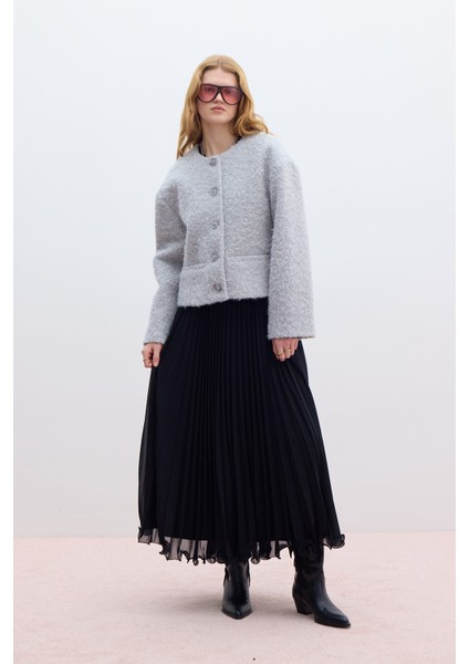 Pliseli Etek Siyah fiyatları