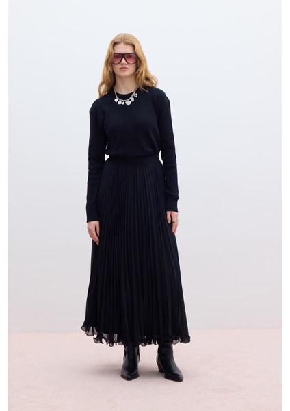 Pliseli Etek Siyah modelleri