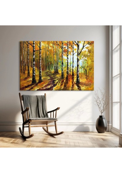 Sonbahar Orman Yolu Kanvas Tablo