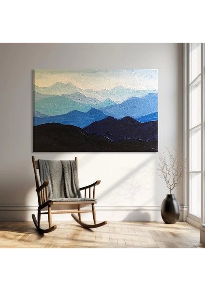 Katmanlı Dağ Silüeti Kanvas Tablo