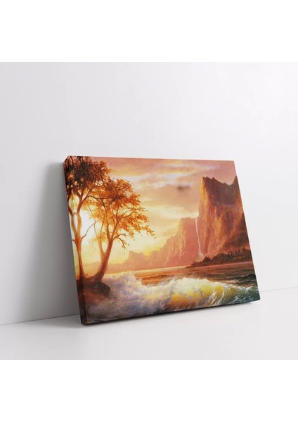 Kızıla Boyanmış Kıyı Kanvas Tablo fiyatları