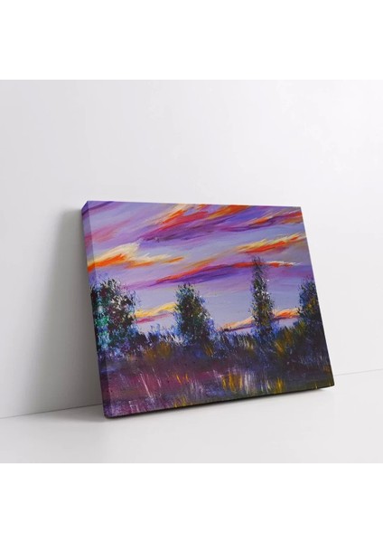 Lavanta Tarlalarında Günbatımı Kanvas Tablo fiyatları