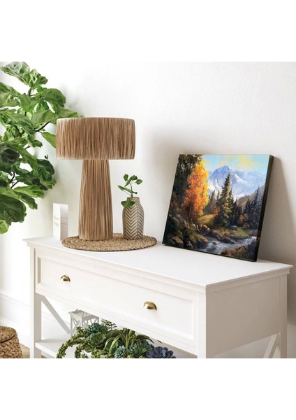 Sonbahar Akışı ve Dağ Kanvas Tablo modelleri