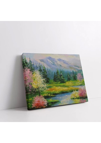 Dağ Yamacı Bahçesi Kanvas Tablo fiyatları