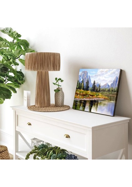 Yansımalı Dağ Manzarası Kanvas Tablo modelleri