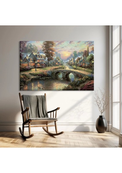 Köy Hayatı Kanvas Tablo