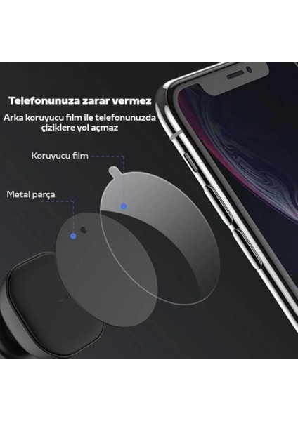 Tüm Telefonlara Uyumlu Magnetic Telefon Tutucu Plaka 2 Adet Mıknatıslı Telefon Arkası Levha