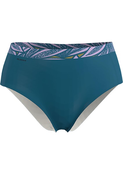 Olaian Kadın Yüksek Bel Bikini Altı - Mavi - ROSA