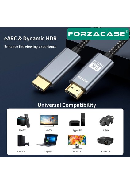 Dp To Dp Kablo 8k 60hz / 4K 120hz Görüntü Aktarıcı Kablo 2 Metre -FC895 fırsatları