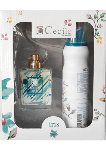 Ccl Cecile Iris Kadın Parfüm Edt 55ML + Deodorant 150 ml Set